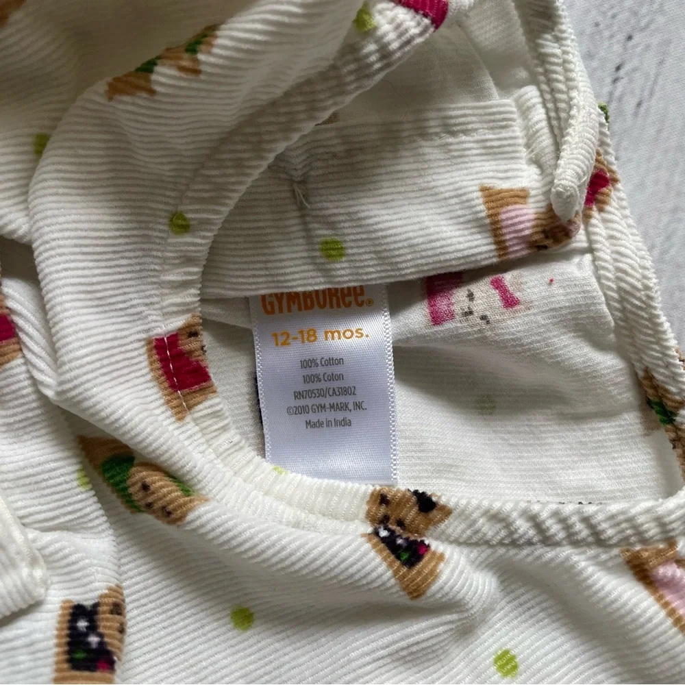Gymboree Pups & Kisses Yorkie Corduroy Swing Top Size 12-18 months